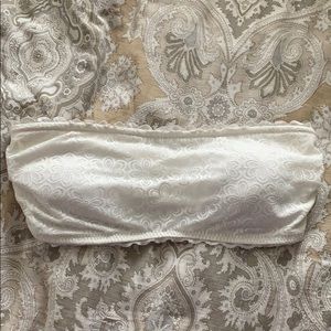 white lace bandeau bralette. Gilly Hicks
